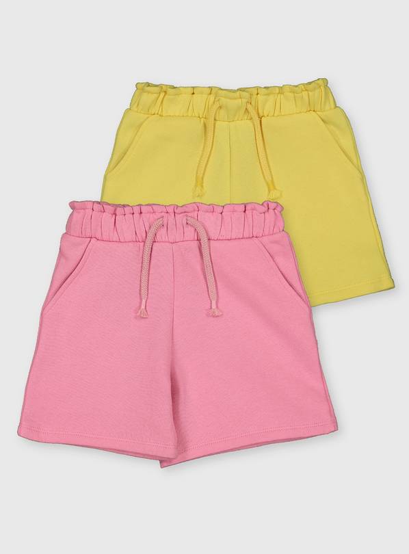 Pink & Yellow Sweat Shorts 2 Pack - 5 years